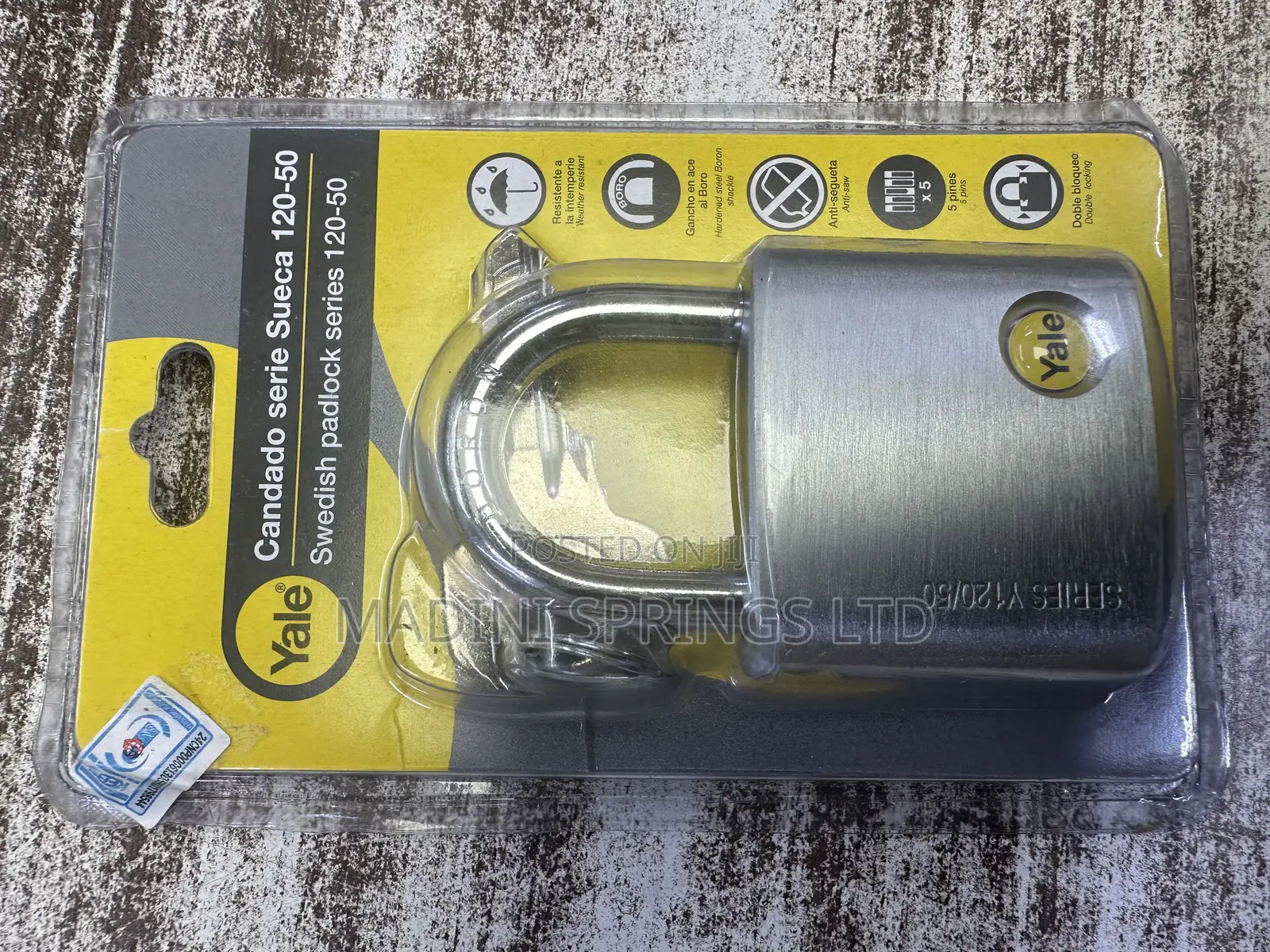 Yale Swedish Padlock Series 120-50(50mm, Water Resistant)