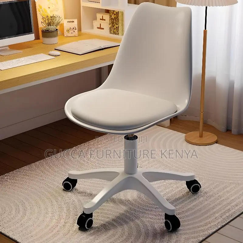 Home Chairs: Swivel Eames Plastic White Adjustable Chair