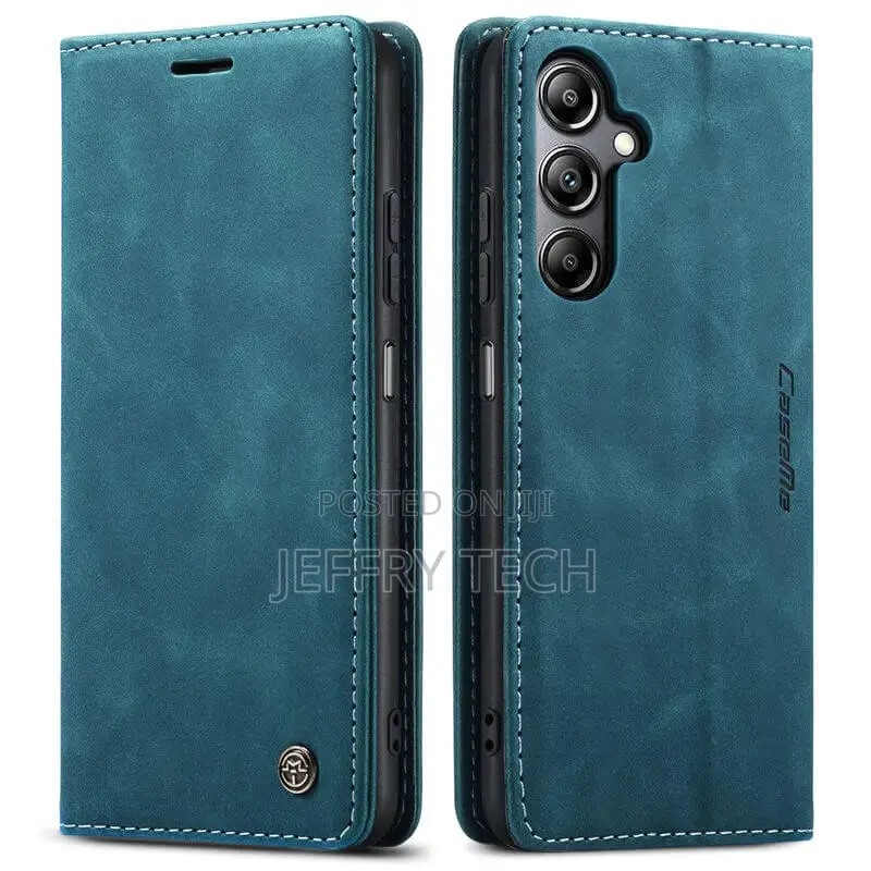 Samsung Galaxy A05S Wallet Suede Leather Case Blue