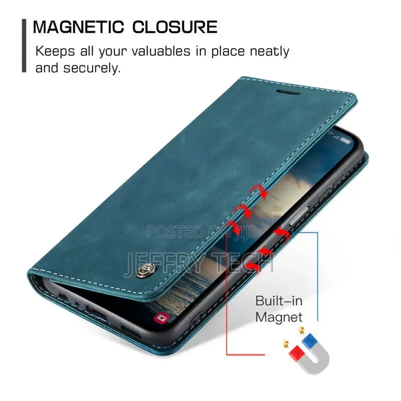 Samsung Galaxy A25 Wallet Suede Leather Case Blue