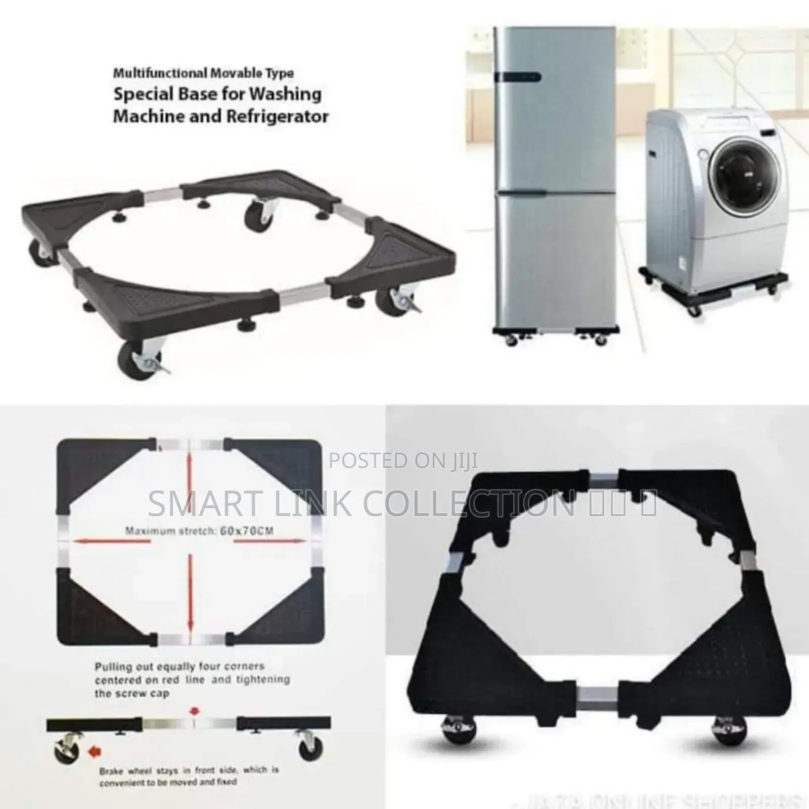 Adjustable Heavy Duty Washing Machine Fridge Stand