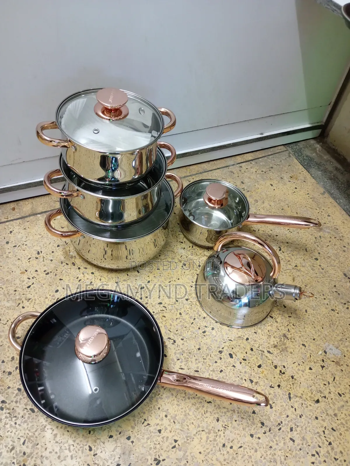 Stainless Steel Cookware Set/12pc Induction Sufuria
