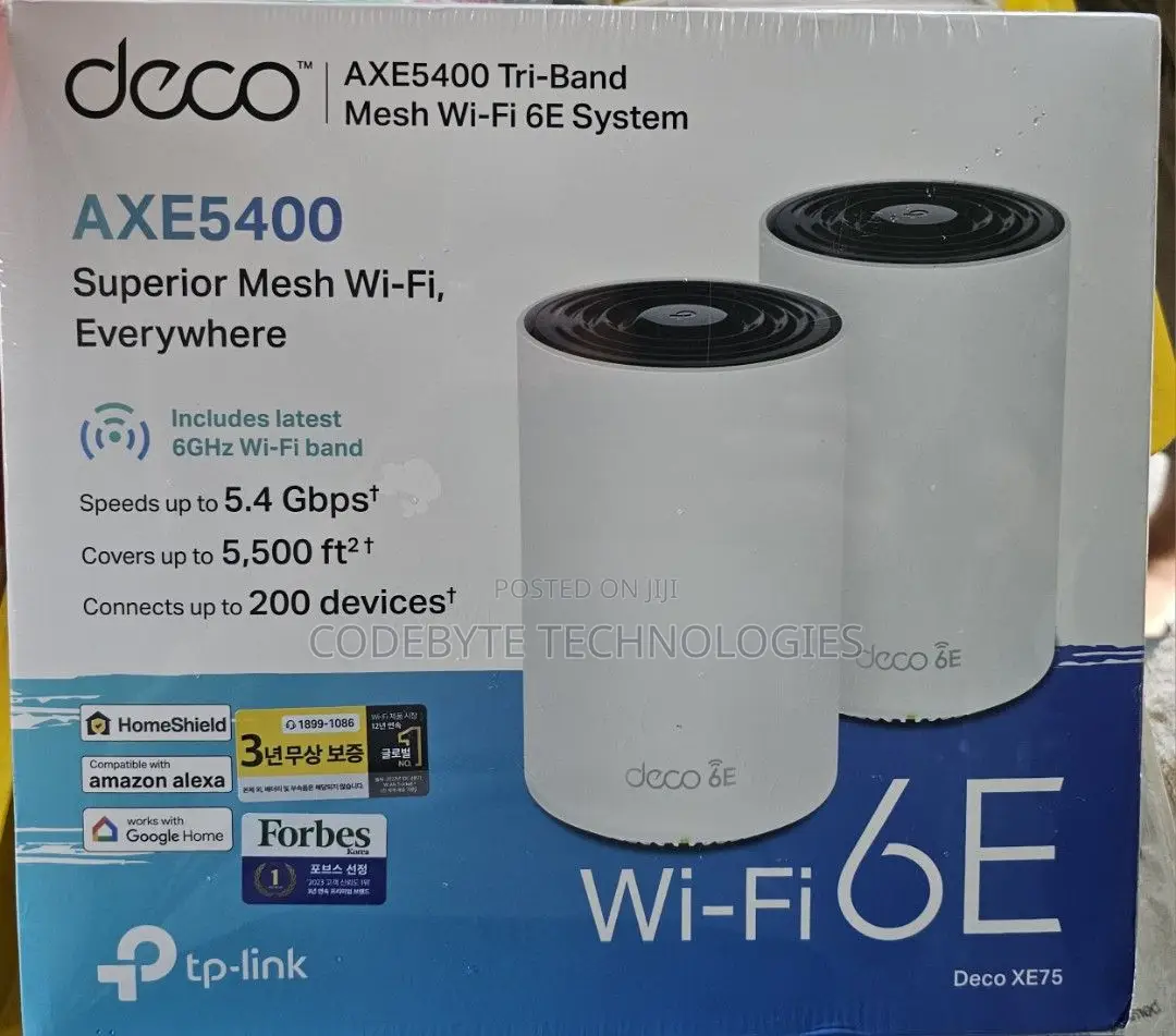 Tp-Link Deco AXE5400 Tri-Band Mesh System Wifi 6E(Deco XE75)
