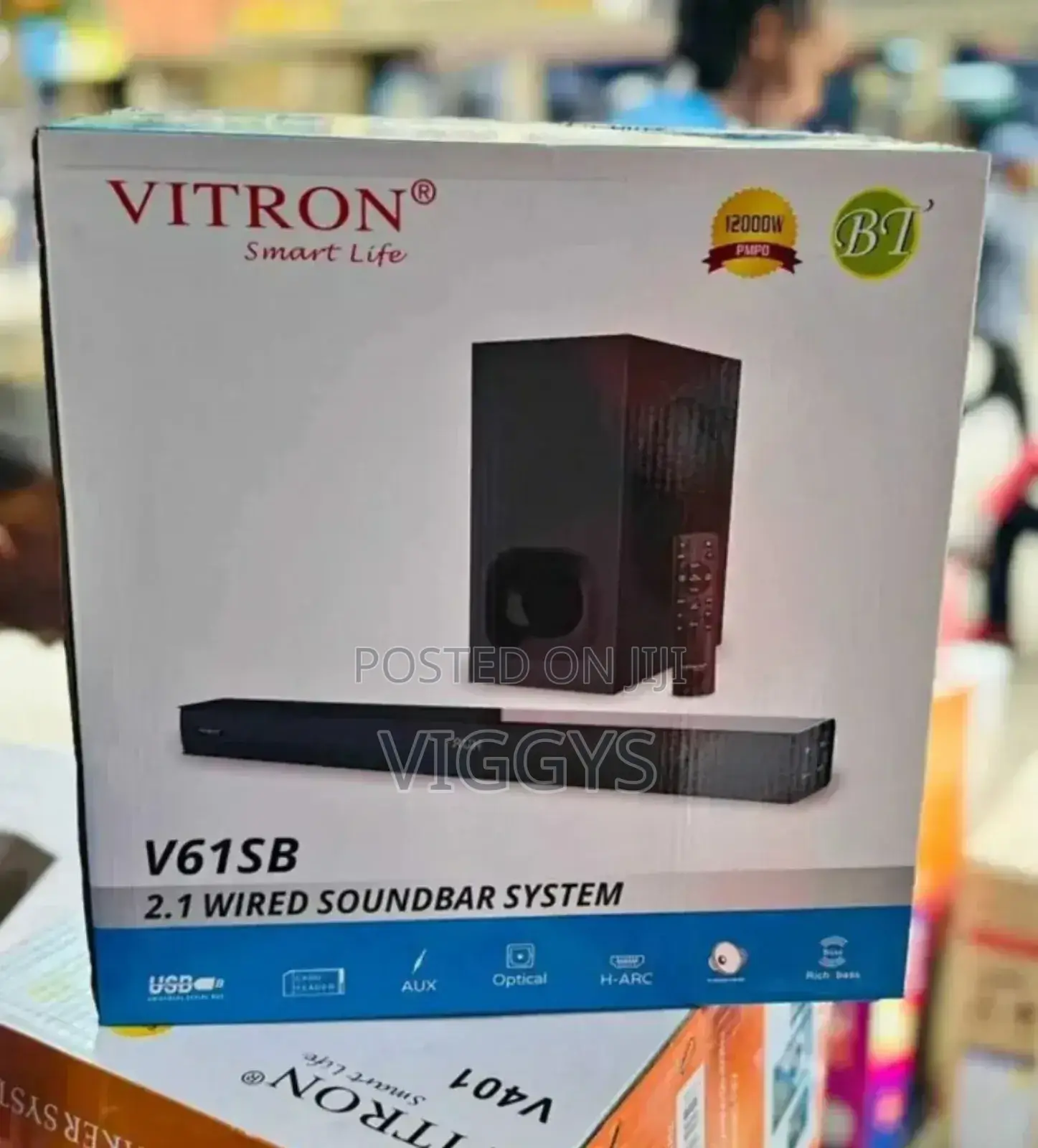 Good Working Vitron V61 SB 2.1 Wired Soundbar System H-67