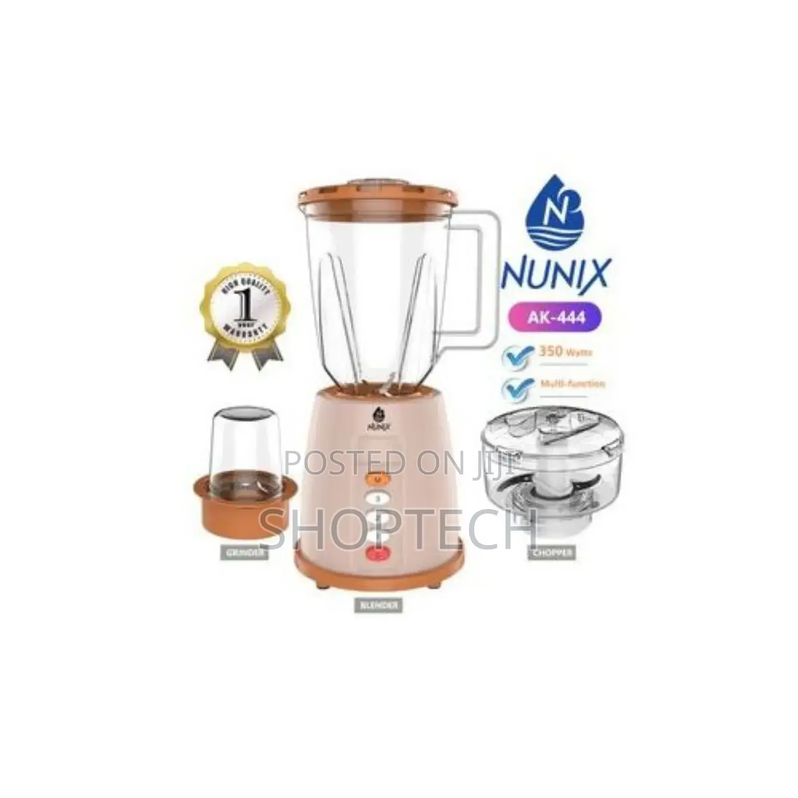 Nunix AK-444 - 3 in 1 Blender, Grinder Chopper