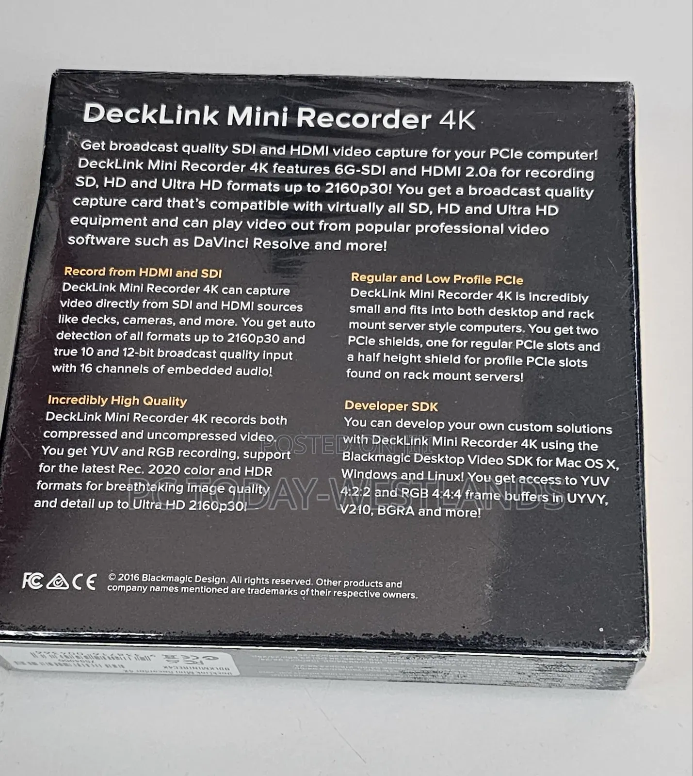 Blackmagic Design Decklink Mini Recorder (BDLKMINIREC4K)