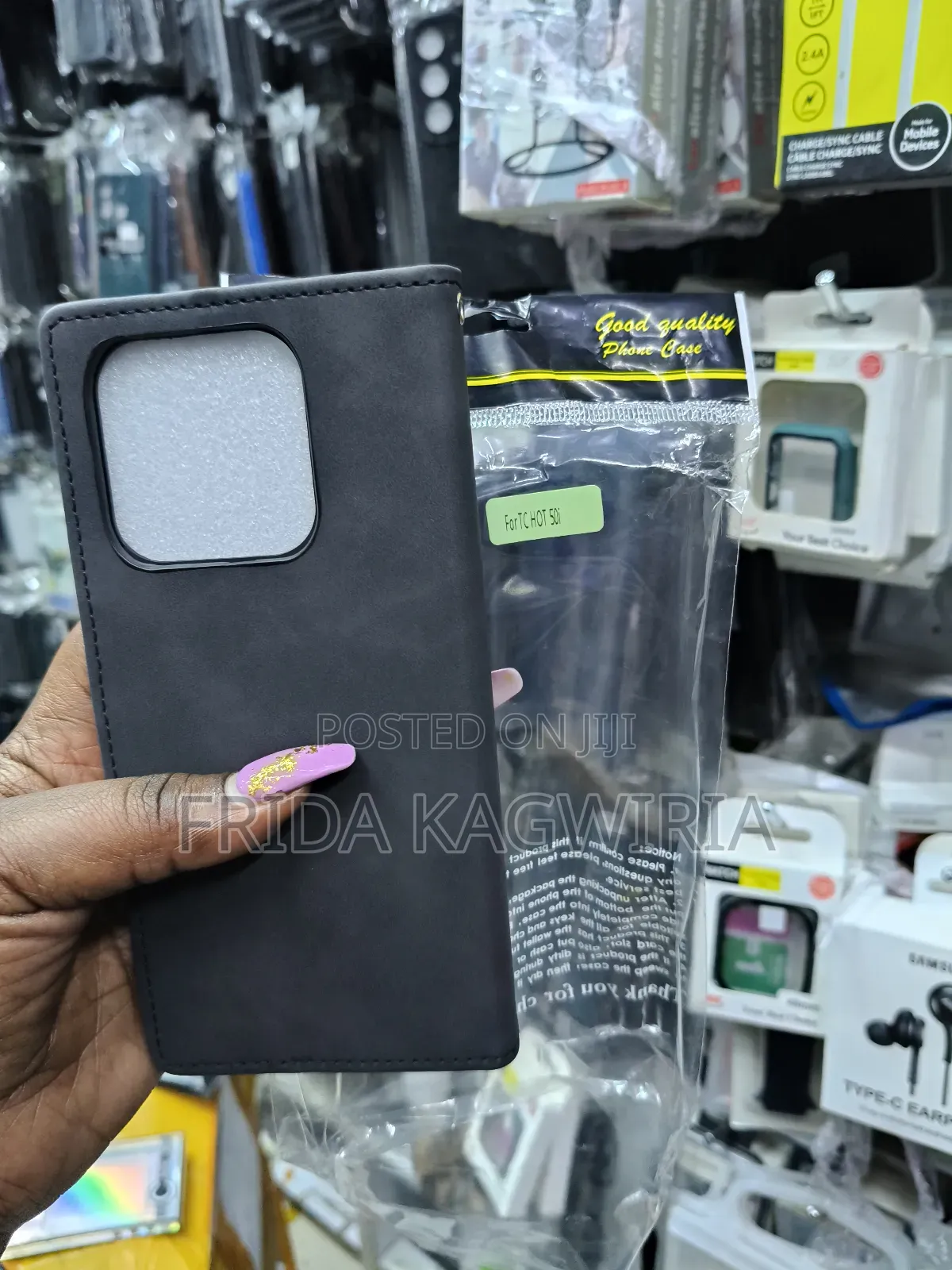 Infinix Hot 50i Leather Flip Case