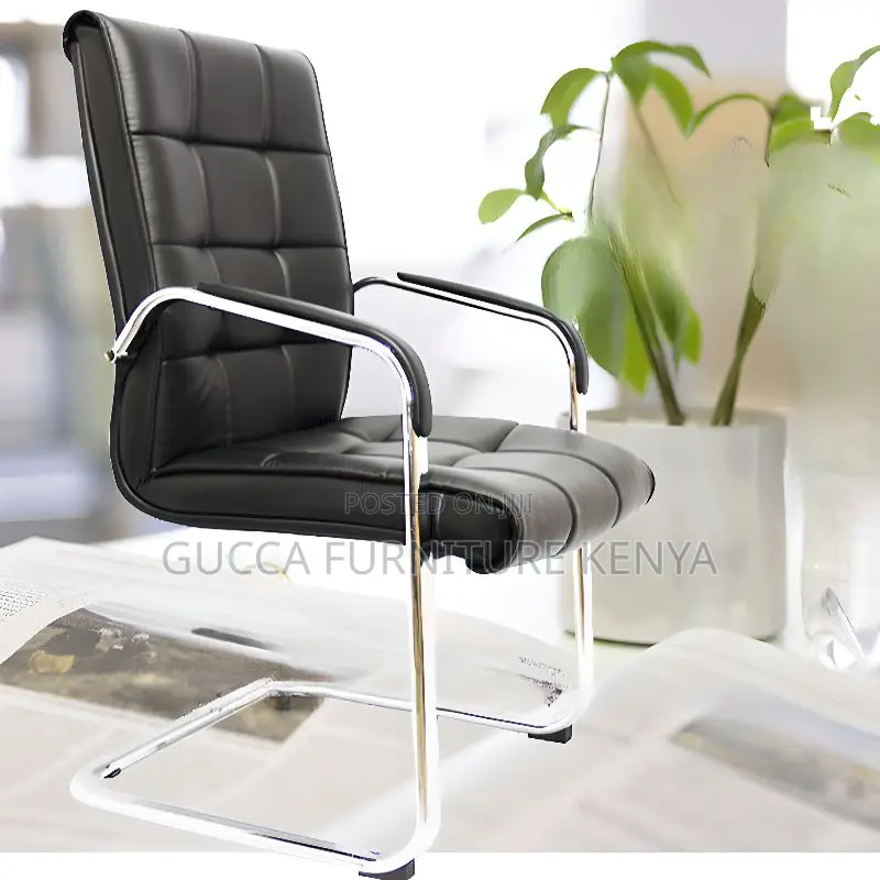 Office Chairs: Simple Executive Leather Waterfall Seat
