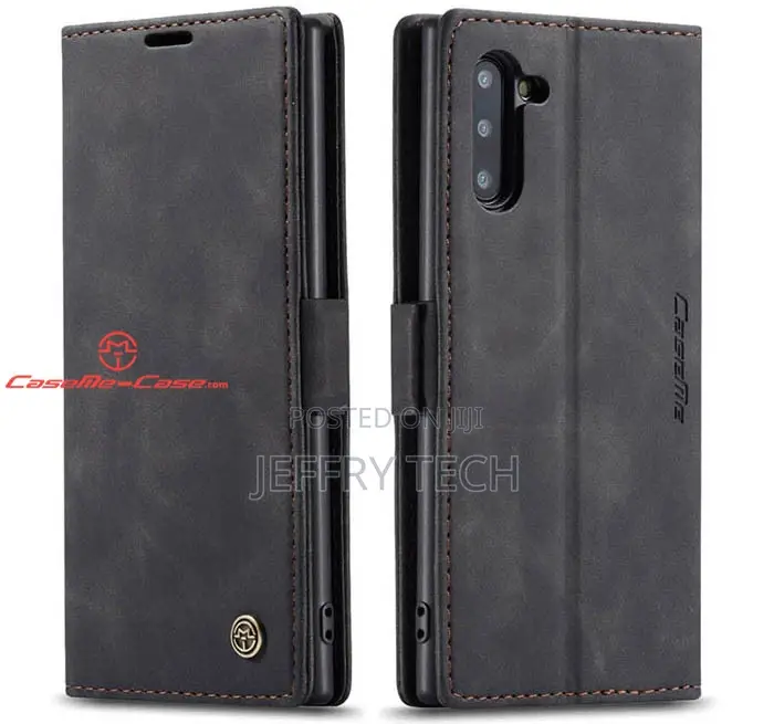 Samsung Galaxy Note 10 Wallet Stand Magnetic Case Black