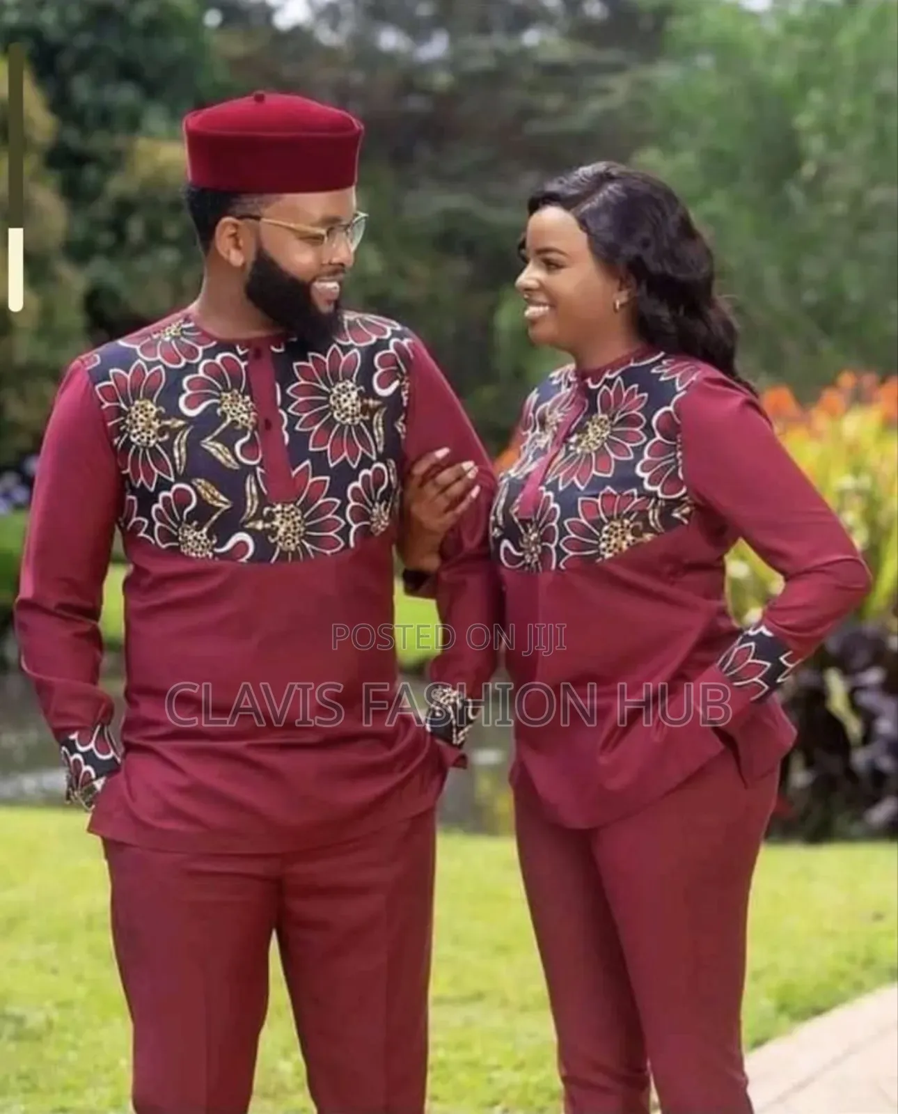 Red/ Maroon Senator Suits for Couples