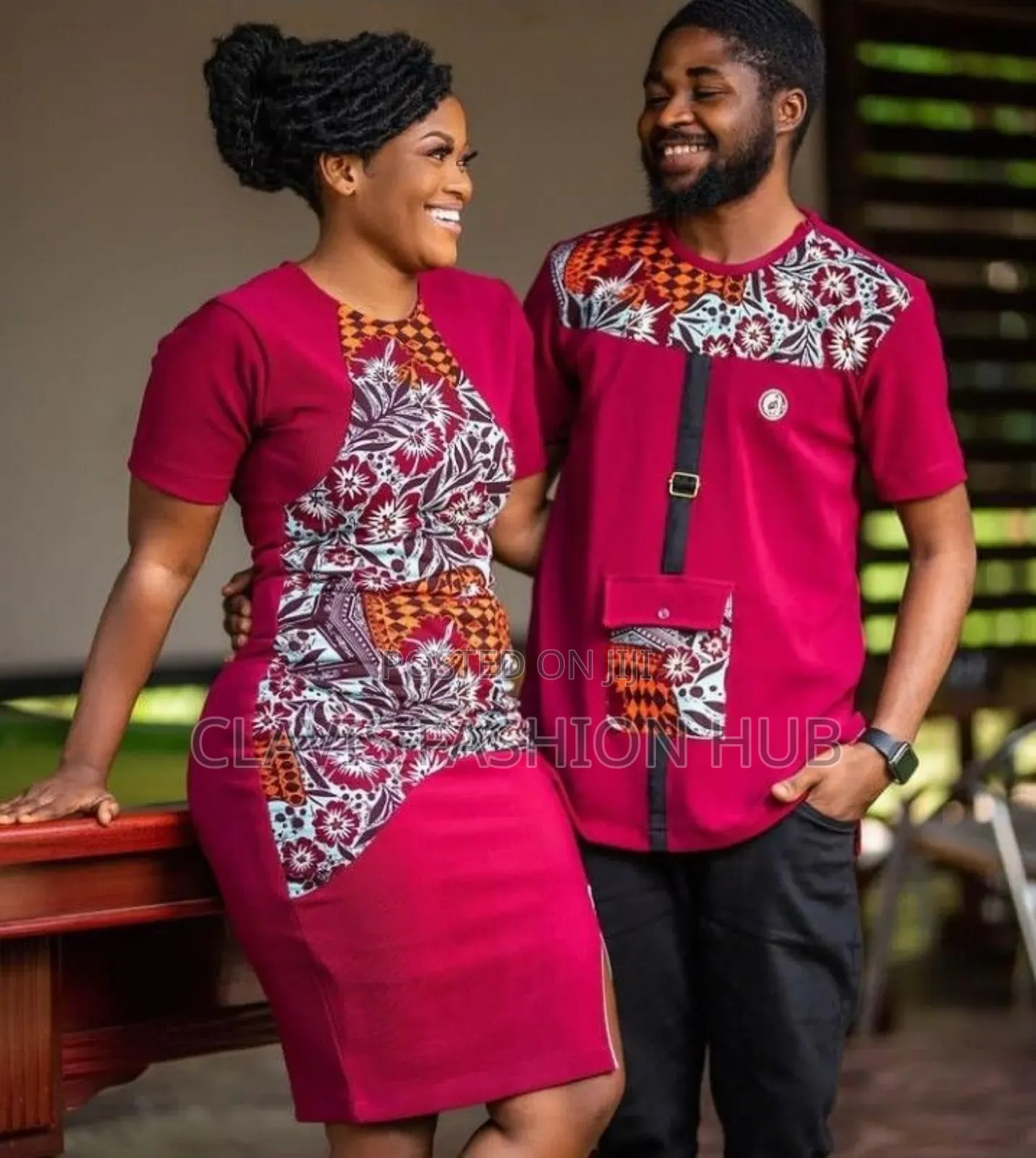 Couple African Wear (Men Suit+ Dress)