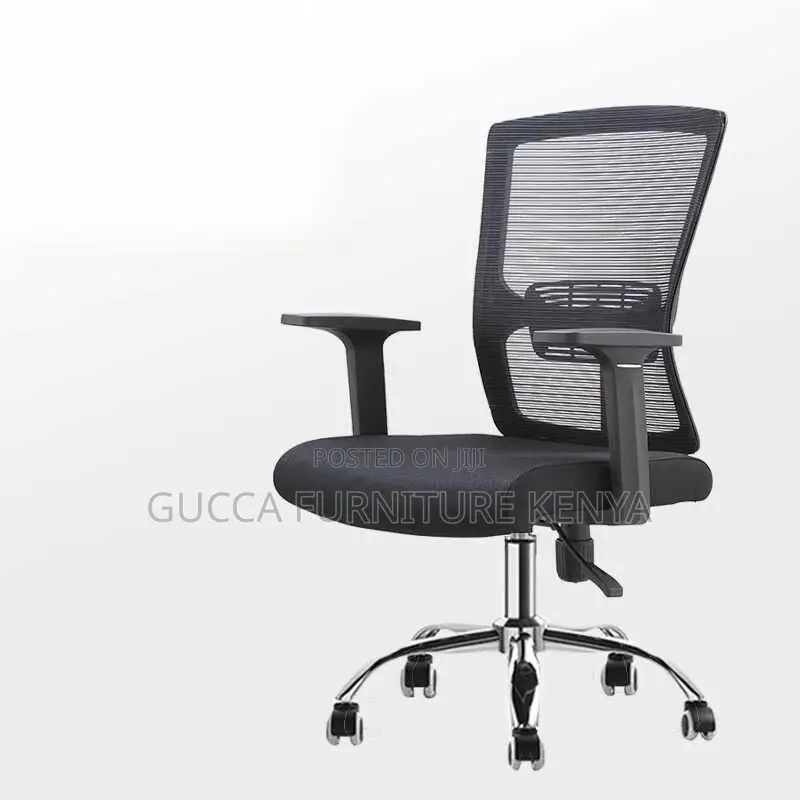 Office Chairs: Ergonomic Midnight Black Mesh Office Chair