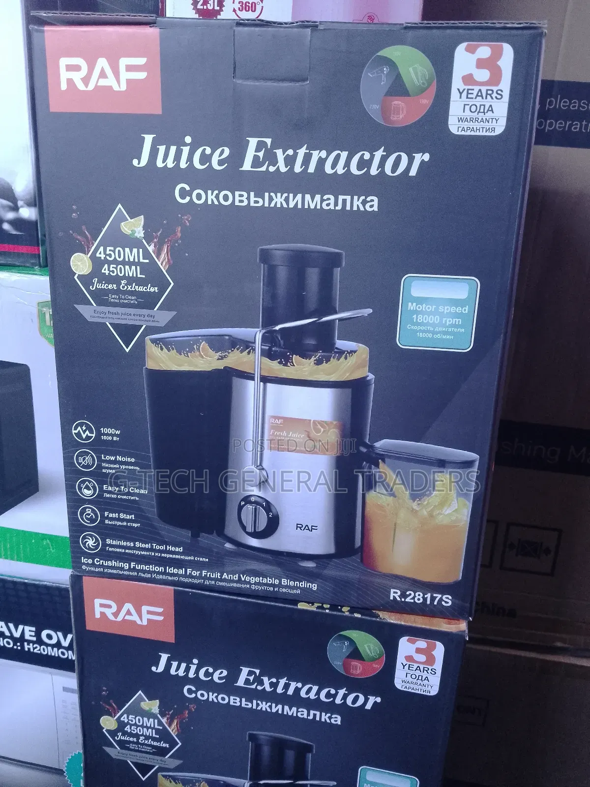 RAF Juicer Extractor 1000w Low Noise Juicer