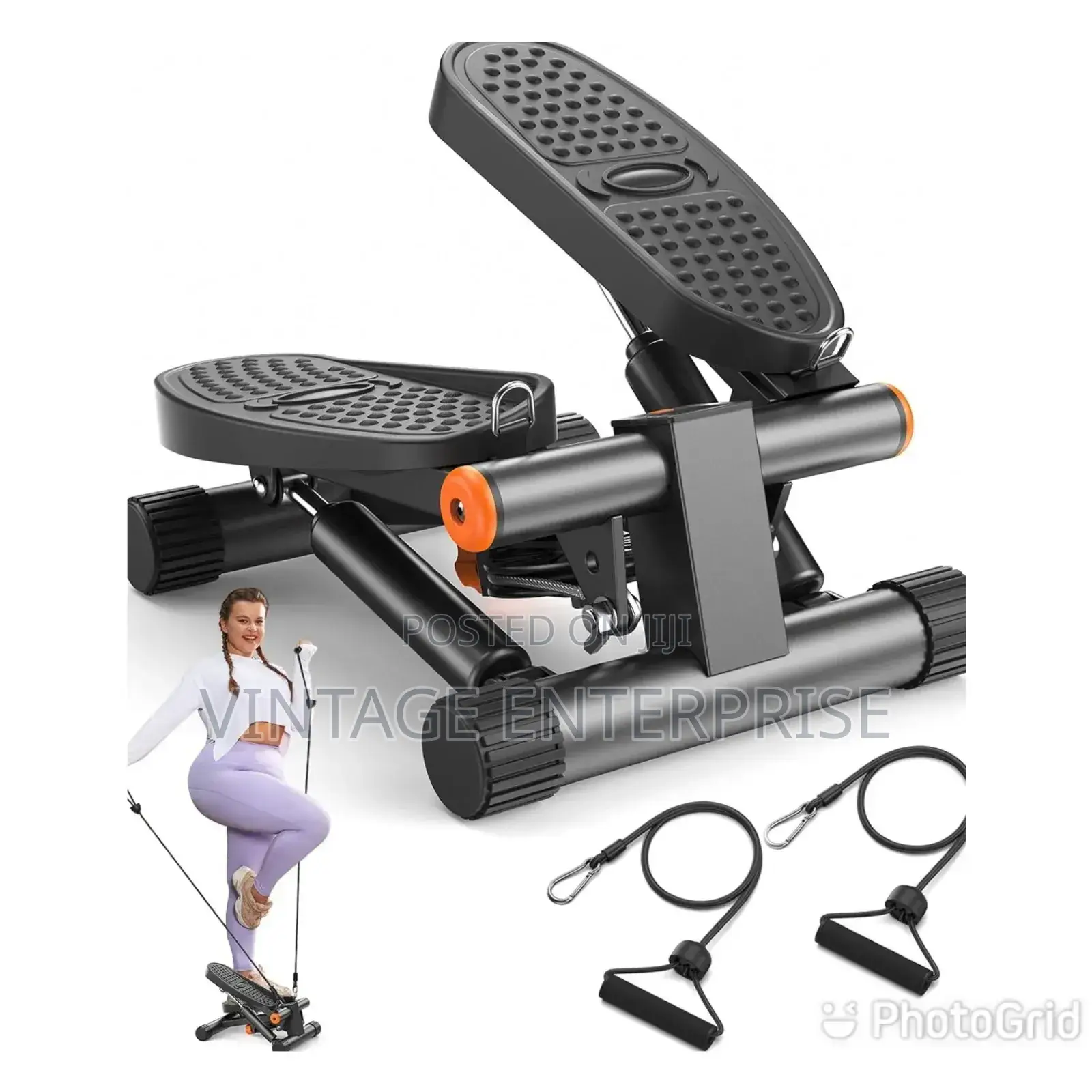 *Mini Stepper With Resistance Bands*