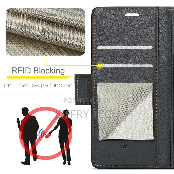 OPPO Reno8 T 4G Wallet RFID Blocking Magnetic Buckle Case Bl