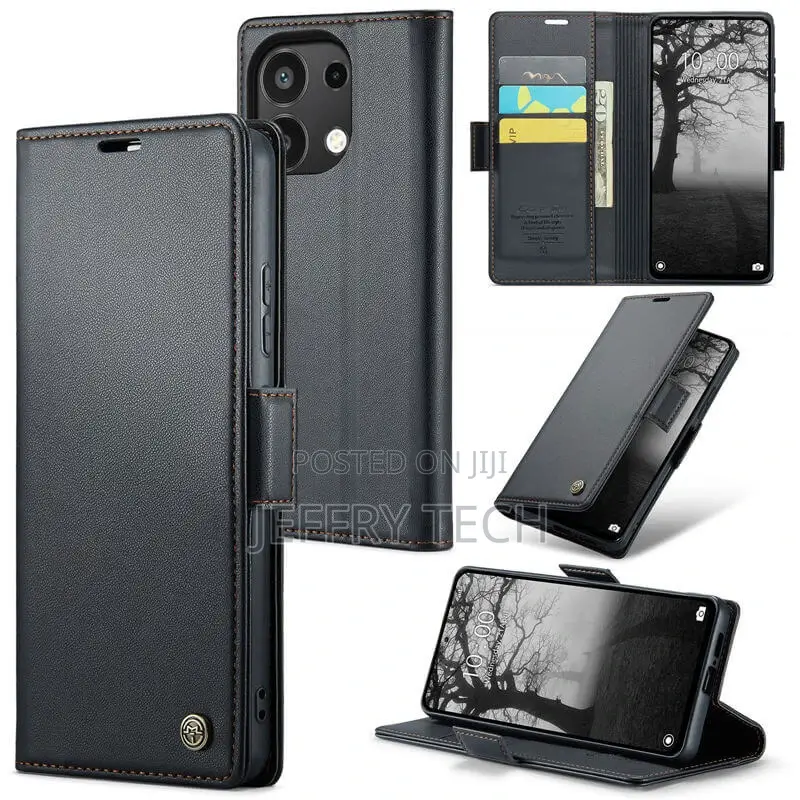 Xiaomi Redmi Note 13 4G Wallet RFID Blocking Magnetic Buckl