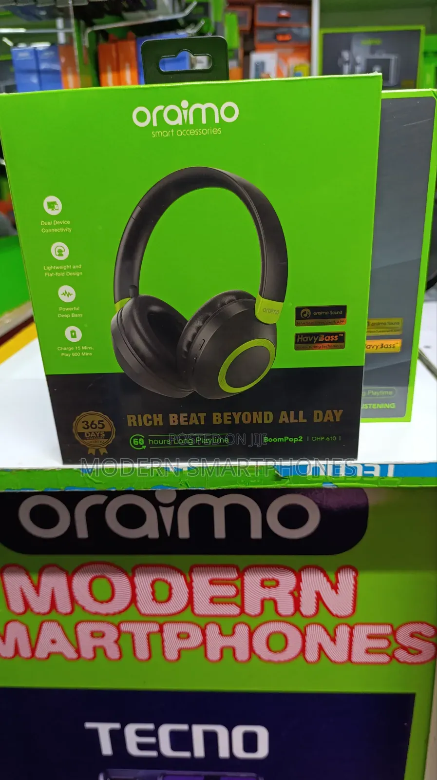 Oraimo Oraimo Boompop 2 ENC Wireless Headphones/Boompop 2