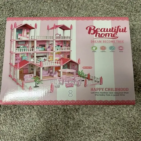 374-Piece Dollhouse – Ultimate Building and Decorating Fun