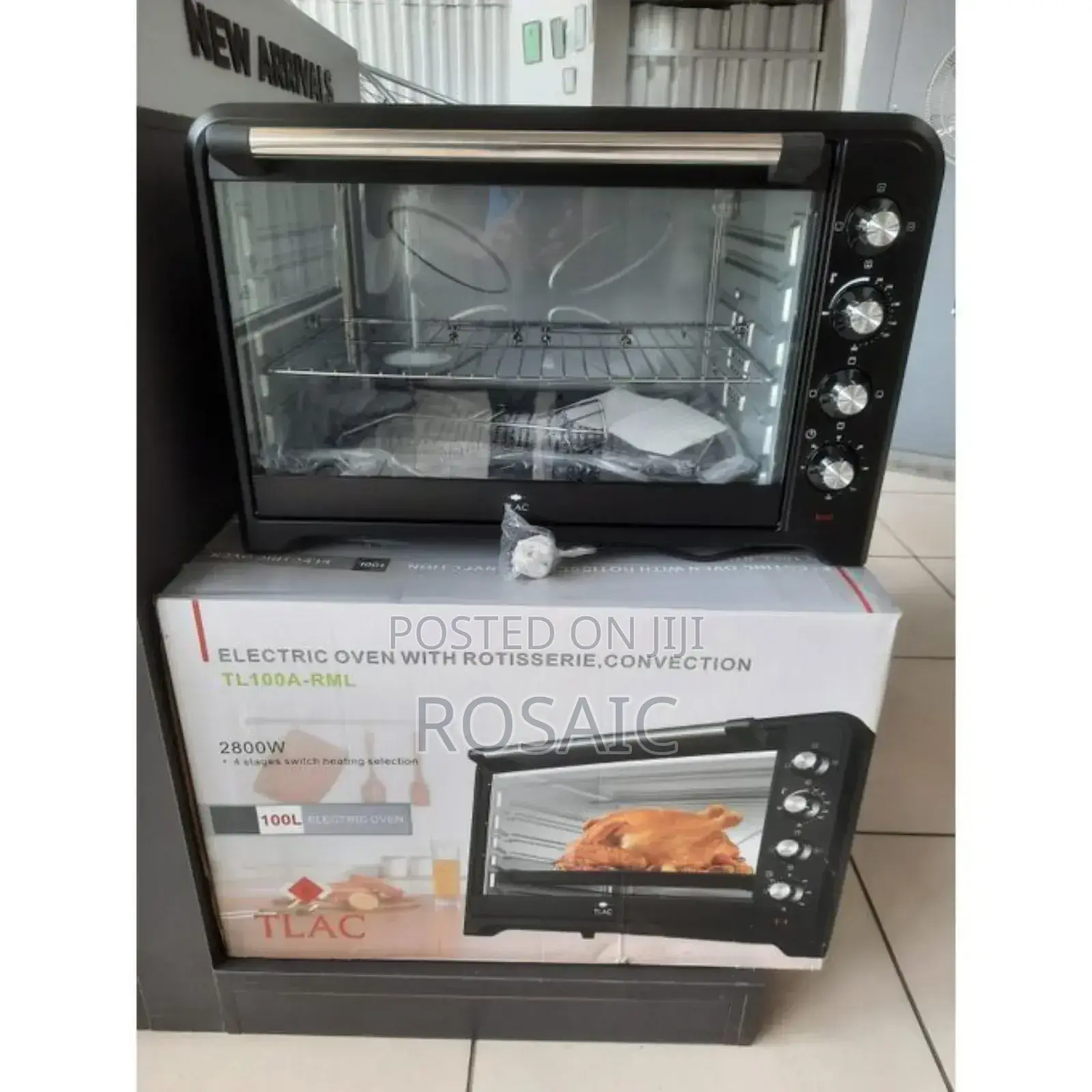 Tlac 100l Electric Oven Conventional 2800w 4 Stage Switch