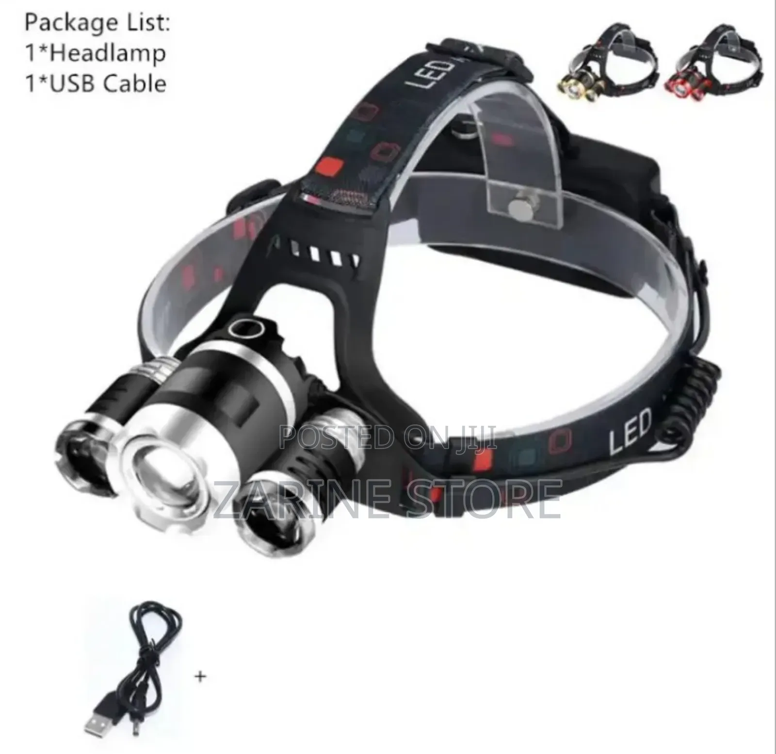 Rotary Zoom Headlights Which Uses 18850 Rechargeable Battery
