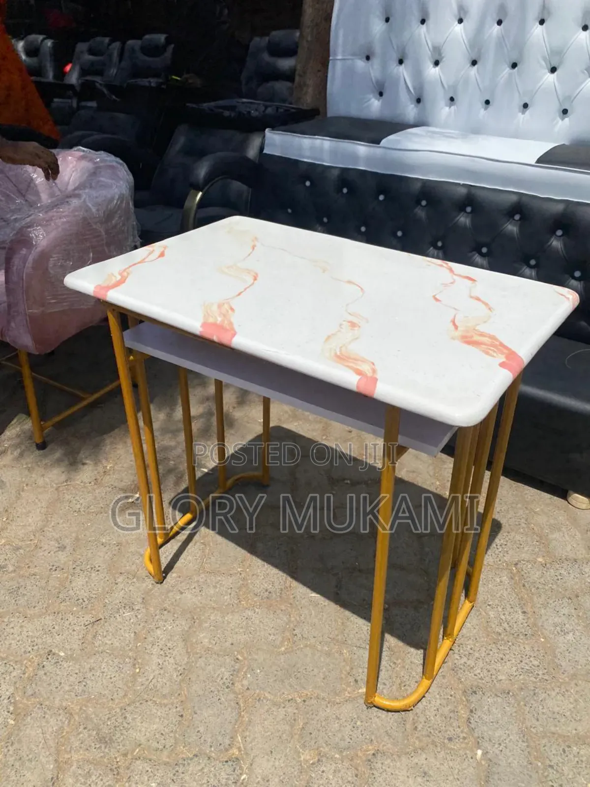 Marble Pink Manicure Table