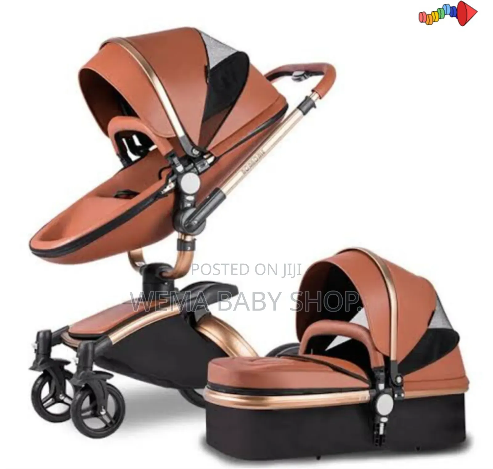 2 in 1 Executive Eggshell Shaped Baby Stroller/Pram