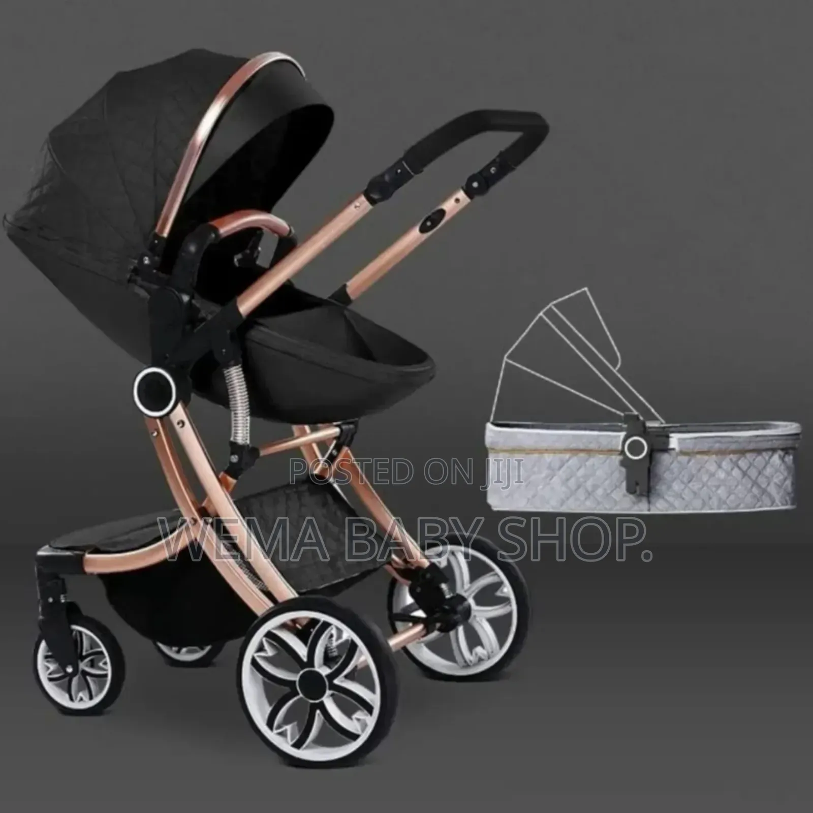 2 in 1 Executive Eggshell Shaped Baby Stroller/Pram
