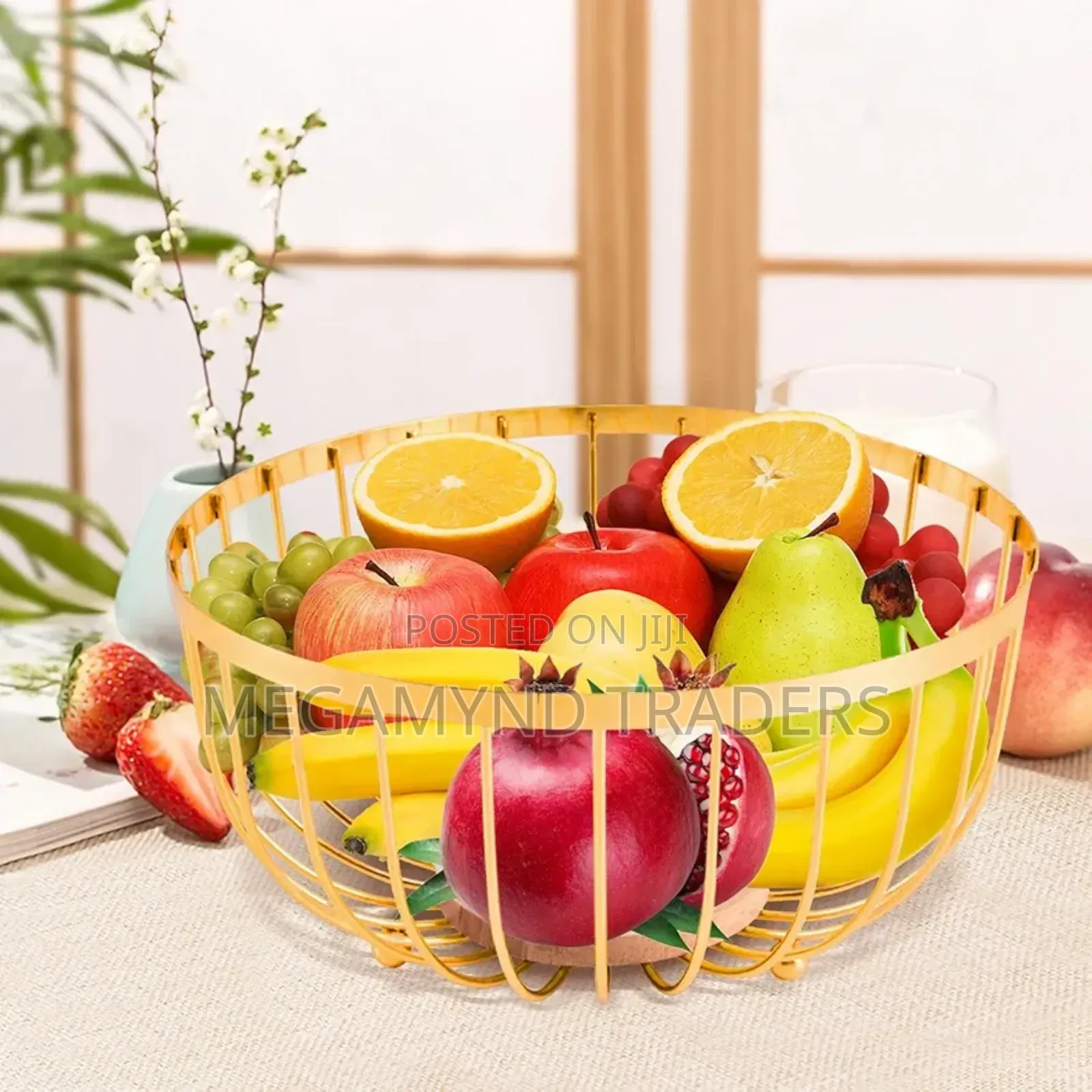 Golden Fruit Basket/Metal Fruit Basket