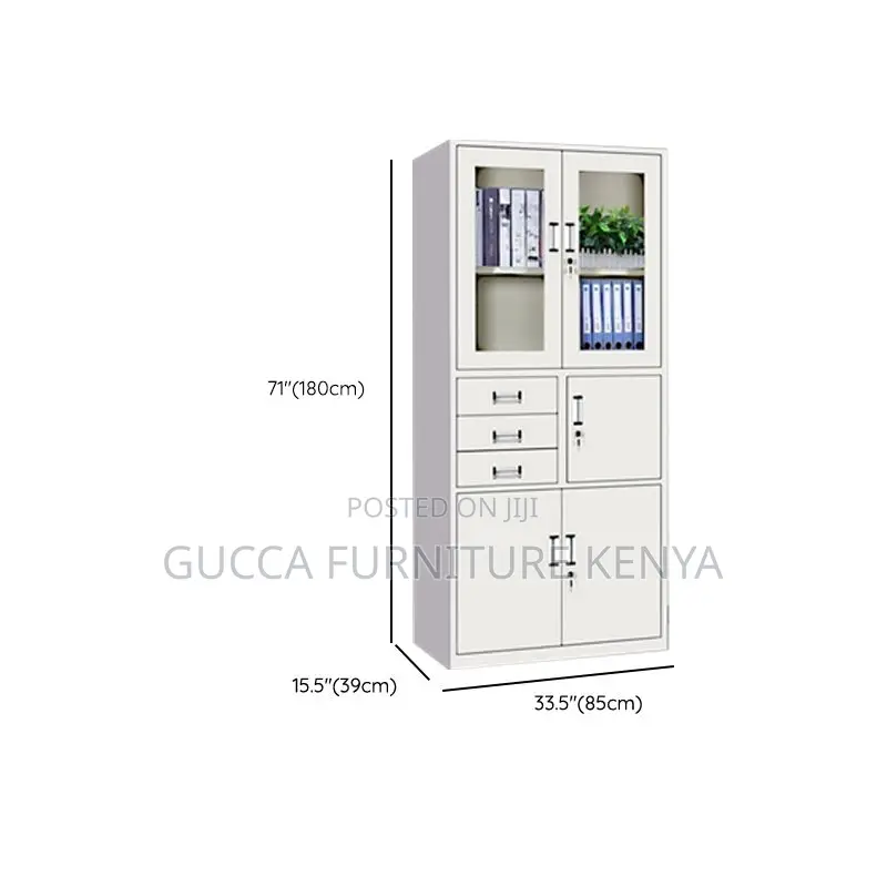 Cabinets:2-Door Contemporary Metallic Office Safe Cabinet