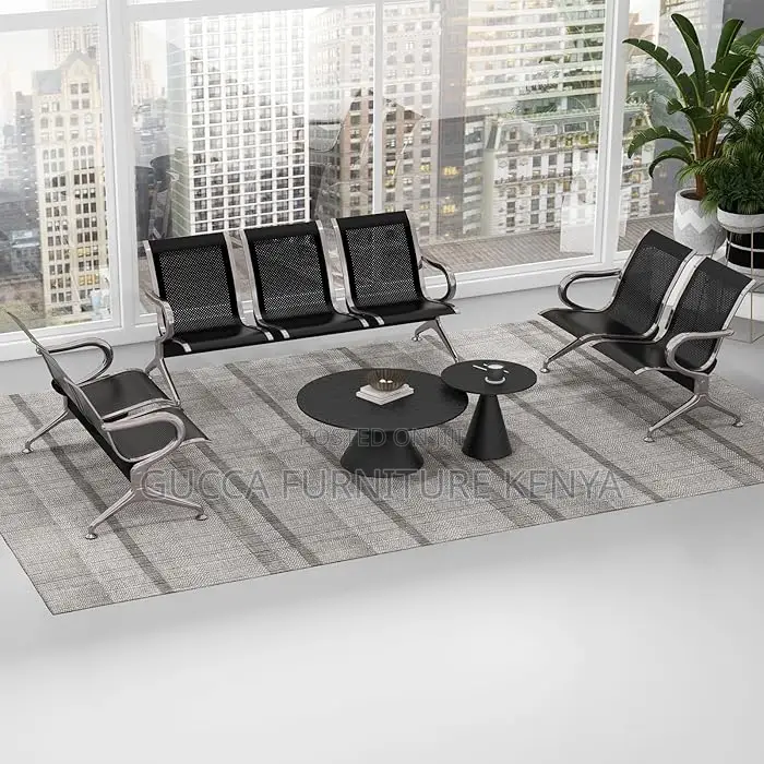 Benches:3-Link Metallic Airport Waiting Bench