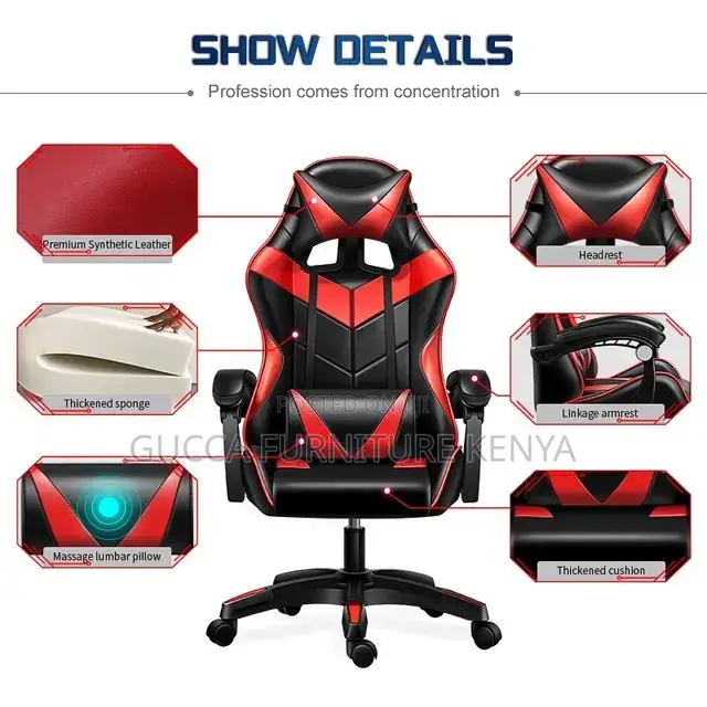 Office Chairs: Neo Faux Leather Sport Racing Gaming Chair