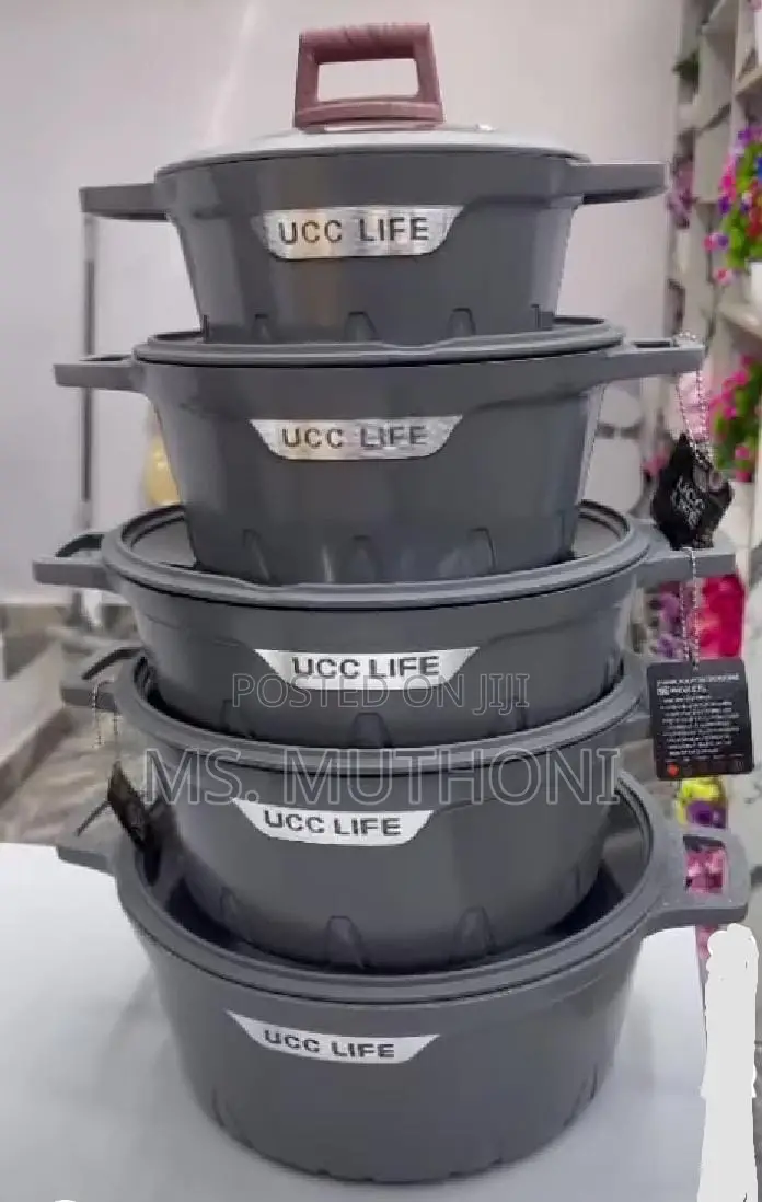 Grey / Black 10pcs High Quality UCC LIFE Cookware Set*