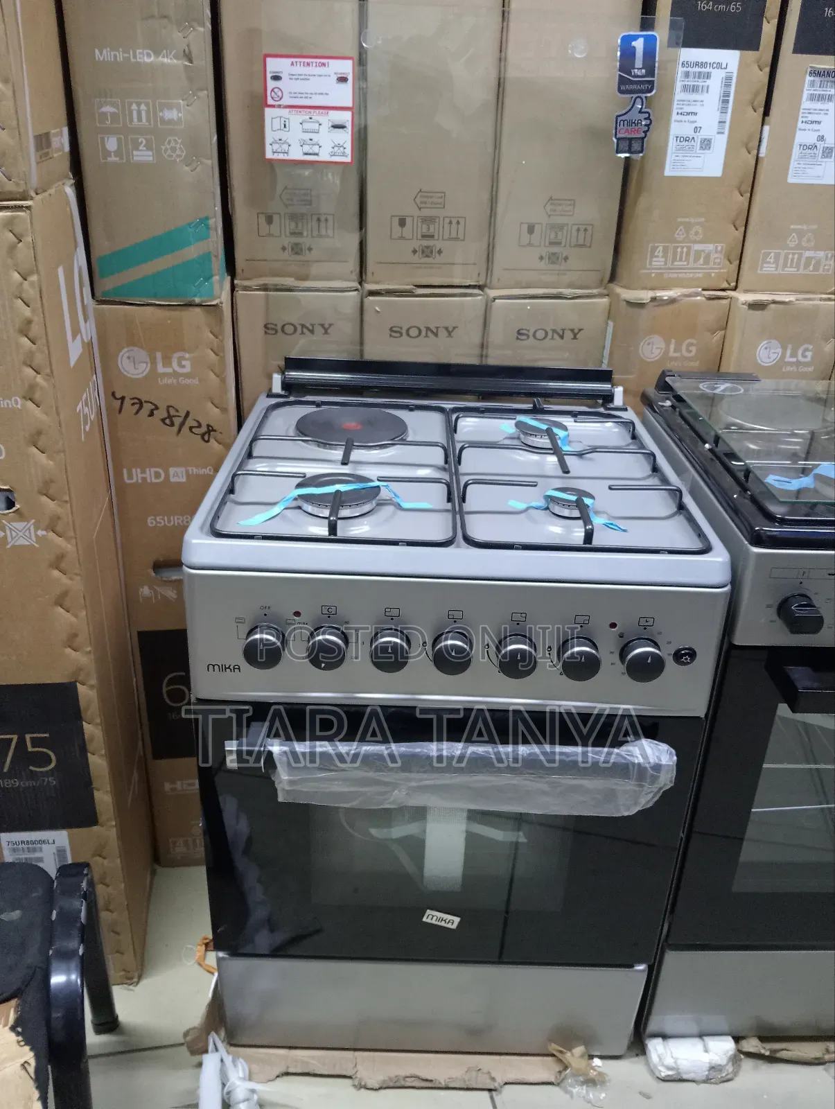 Mika 58 by 58 3 Gas and 1 Electric Standing Cooker