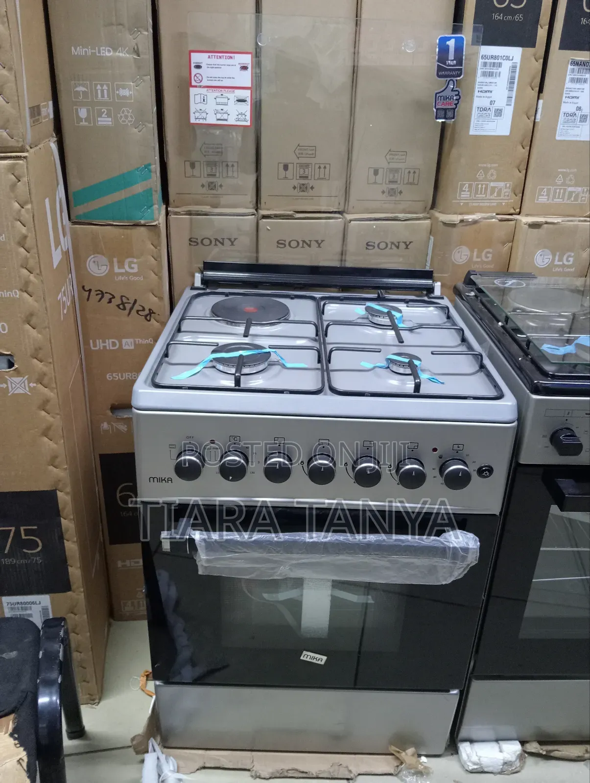 Mika 58 by 58 3 Gas and 1 Electric Standing Cooker