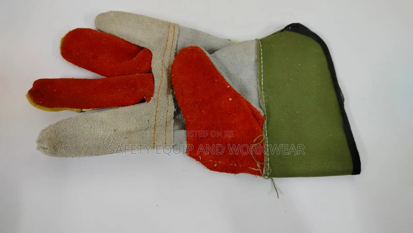 Red Green Short Leather Goves