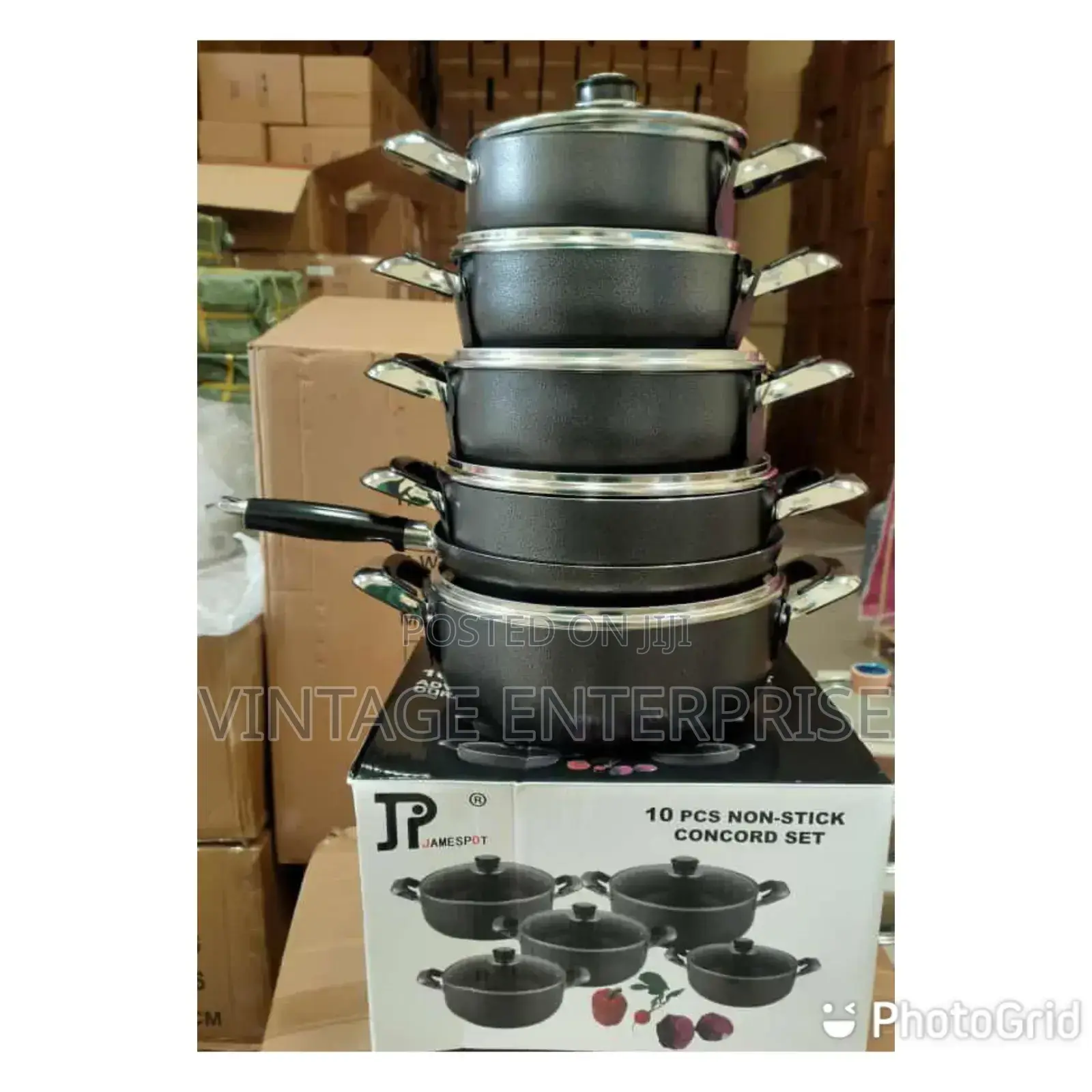 Jamespot Black Cookware Set