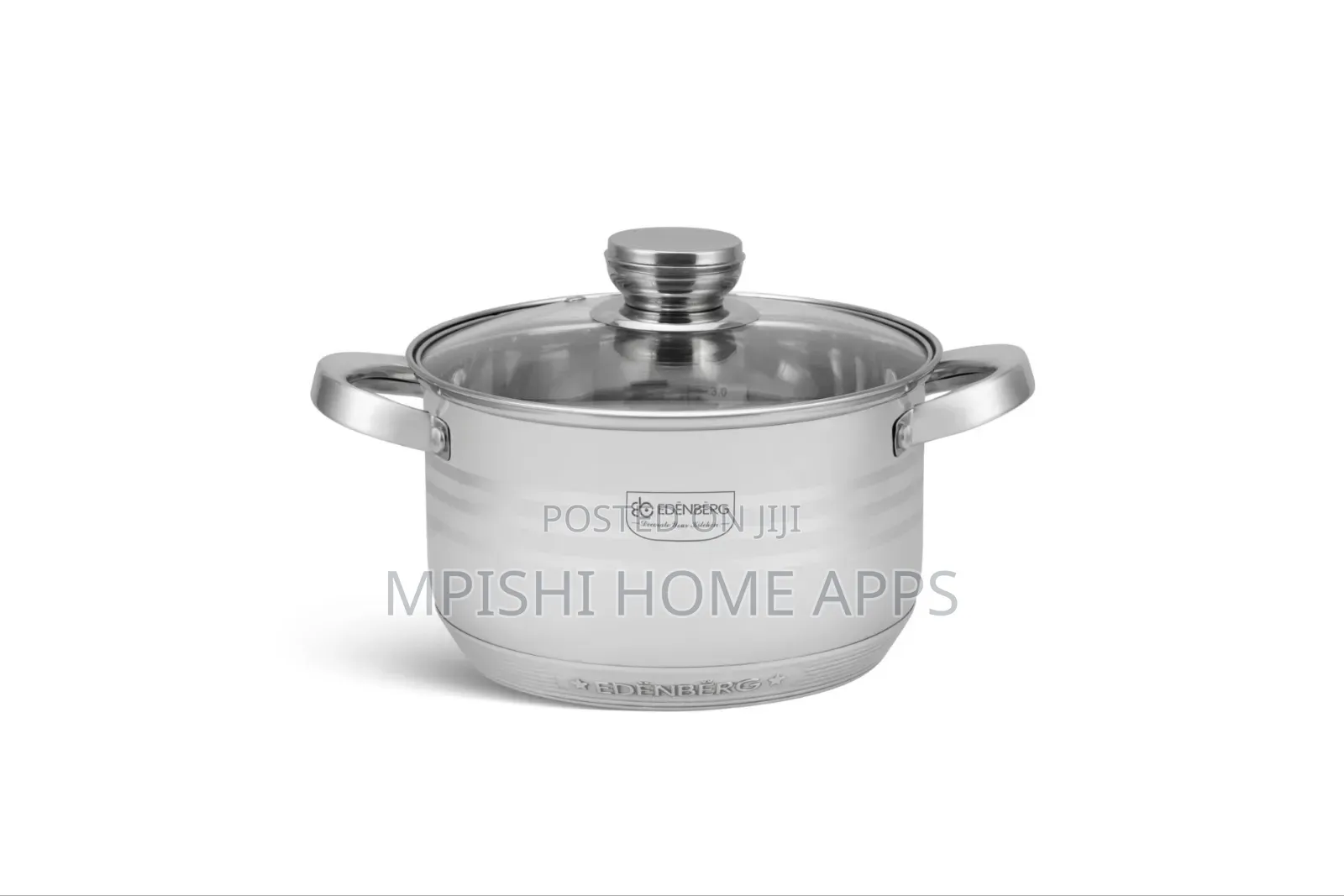 12pcs Edenberg Stainless Steel Cookware Set Eb-4037