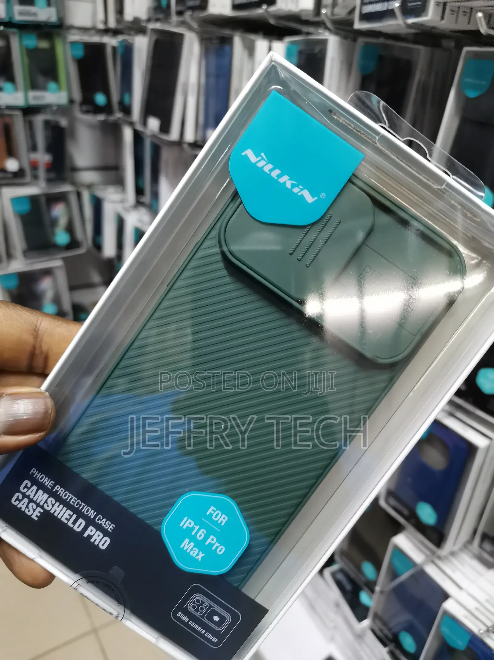 Nillkin for iPhone 16 Pro Max Case With Camshield - Greenl