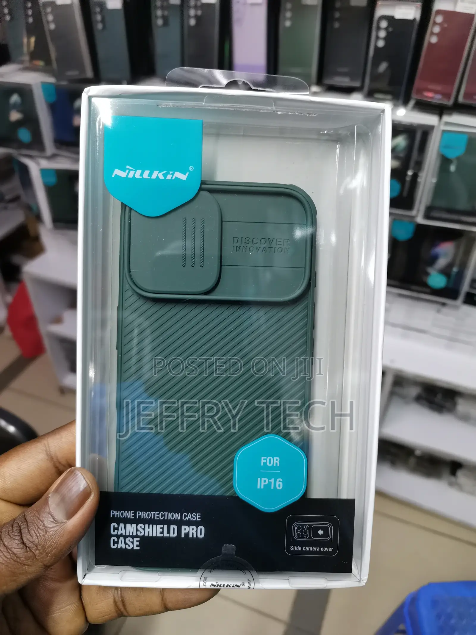 Nillkin for iPhone 16 Case With Camshield-Green