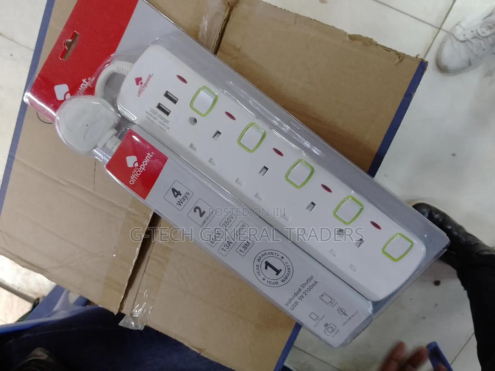 Officepoint 4-Way With USB Ports