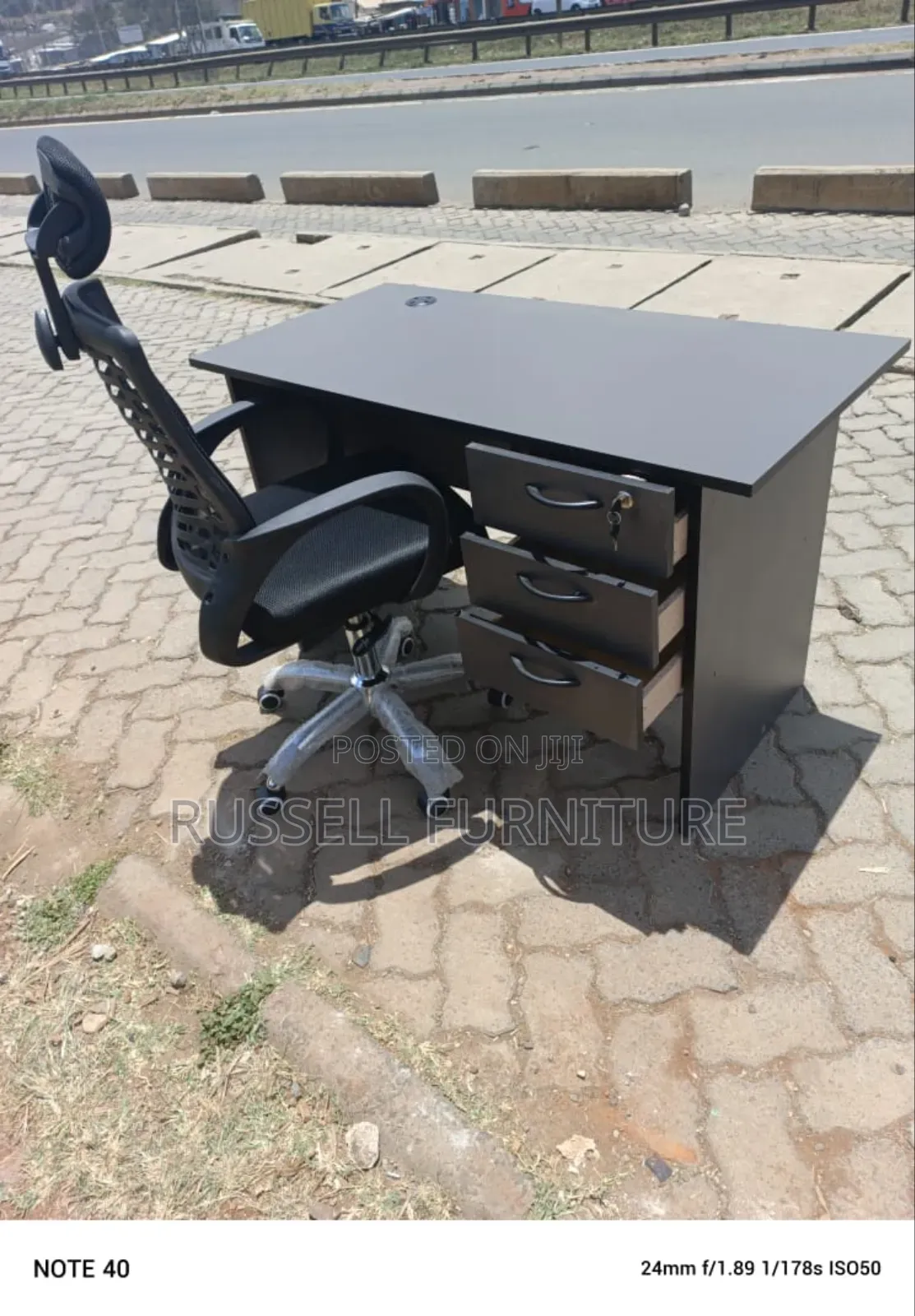 Study Table and Headrest Office Chair New