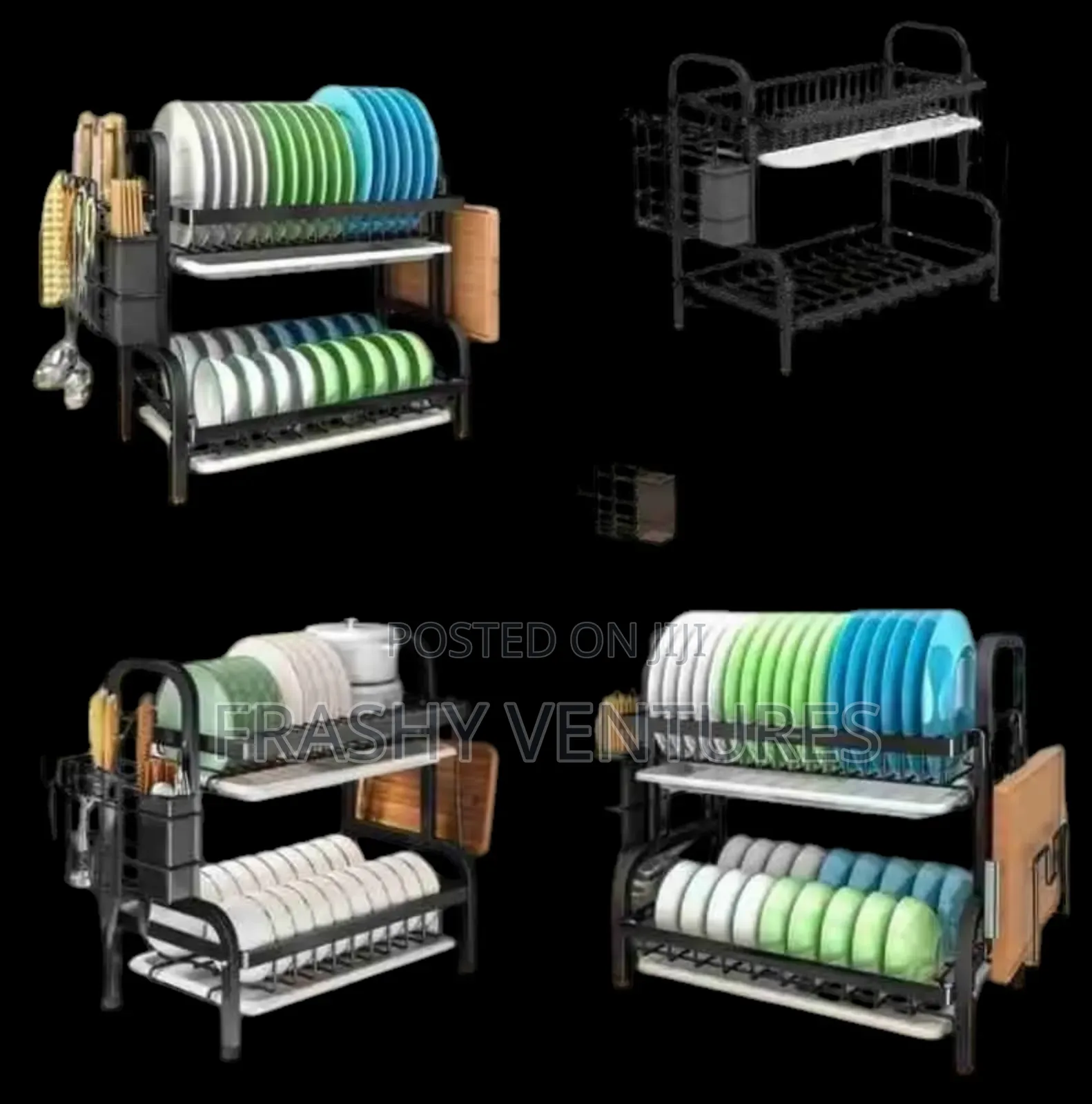 Two Tier Dish Rack (Metallic)