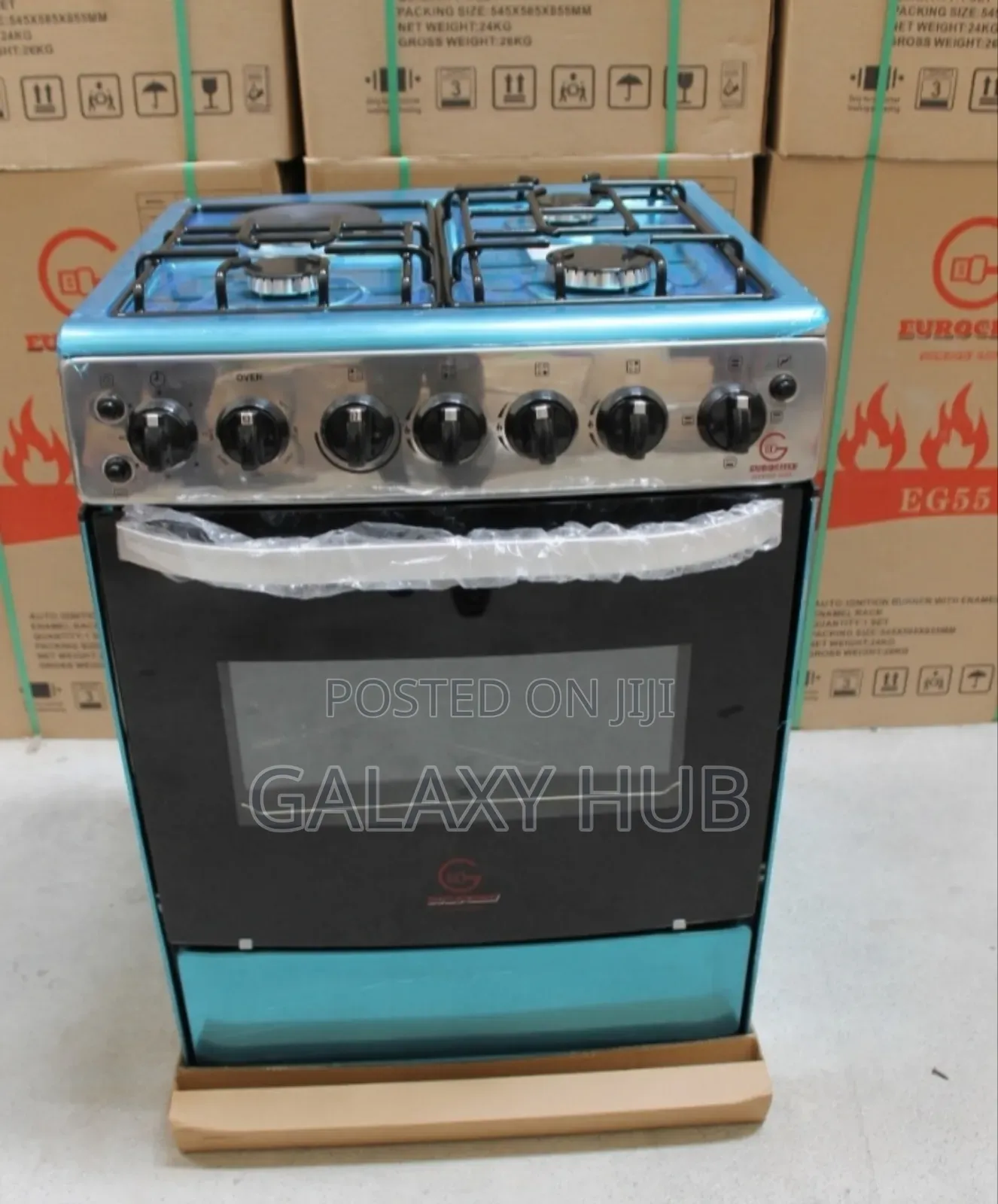 Eurochef 3 Gas+1 Hotplate Size 60 by 65 Standing Cooker
