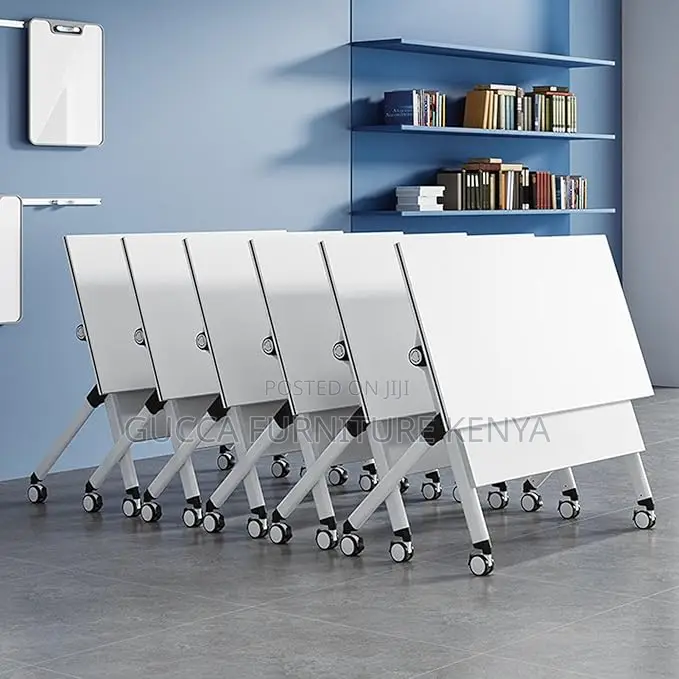Office Tables:120cm Movable Foldable Computer Office Table