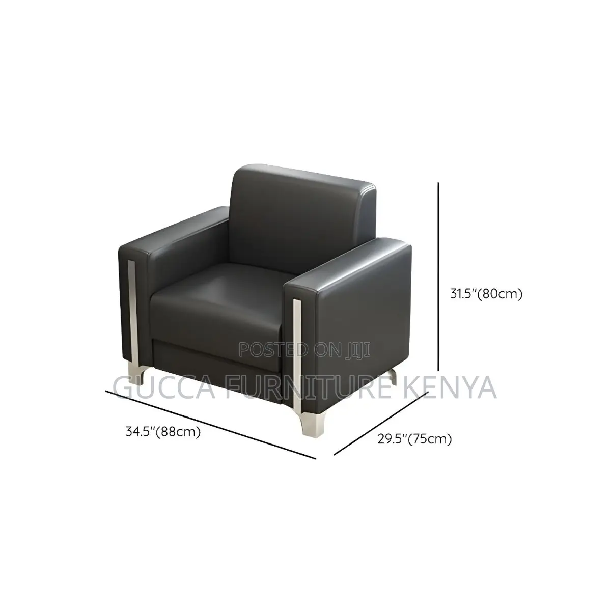 Sofas:5-Seater PU Leather Executive Office Sofa Set