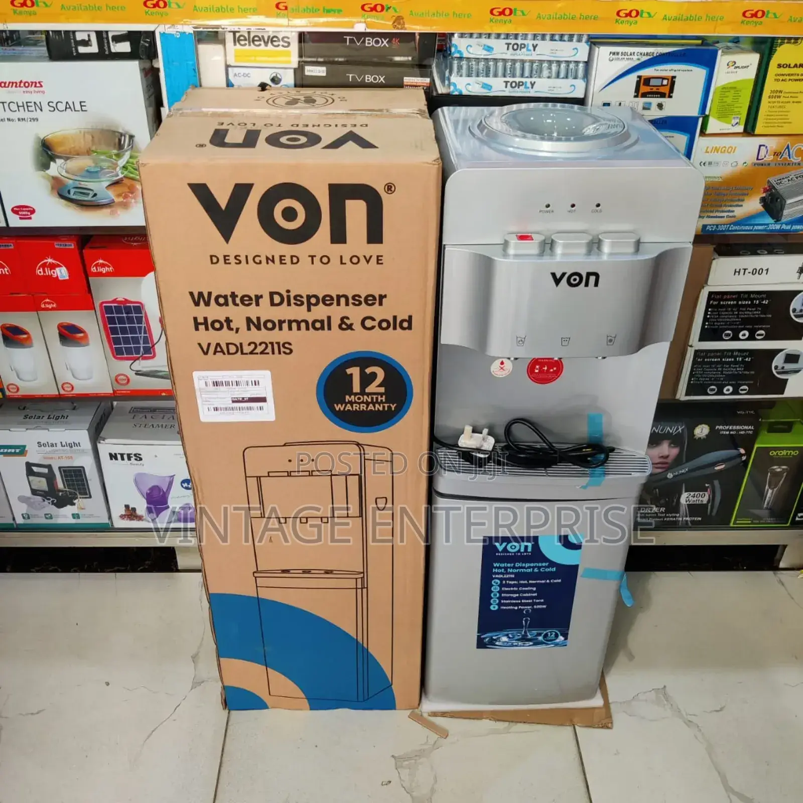 Von Hot , Normal and Cold Water Dispenser