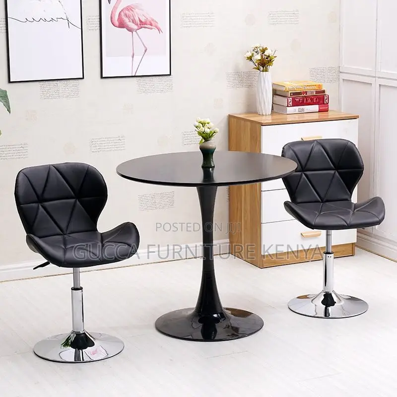 Home Chairs: Flexible Height Leather Swivel Barstool