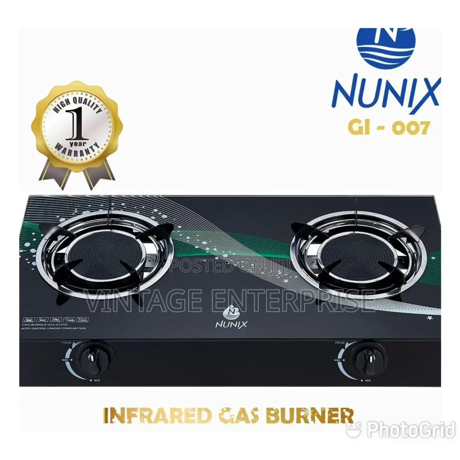 *2 Burner Glass Table Top Infrared*
