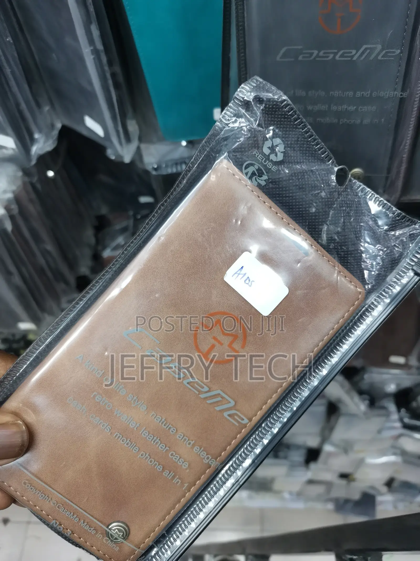 Caseme Samsung Galaxy A10S Leather Wallet Case -Brown