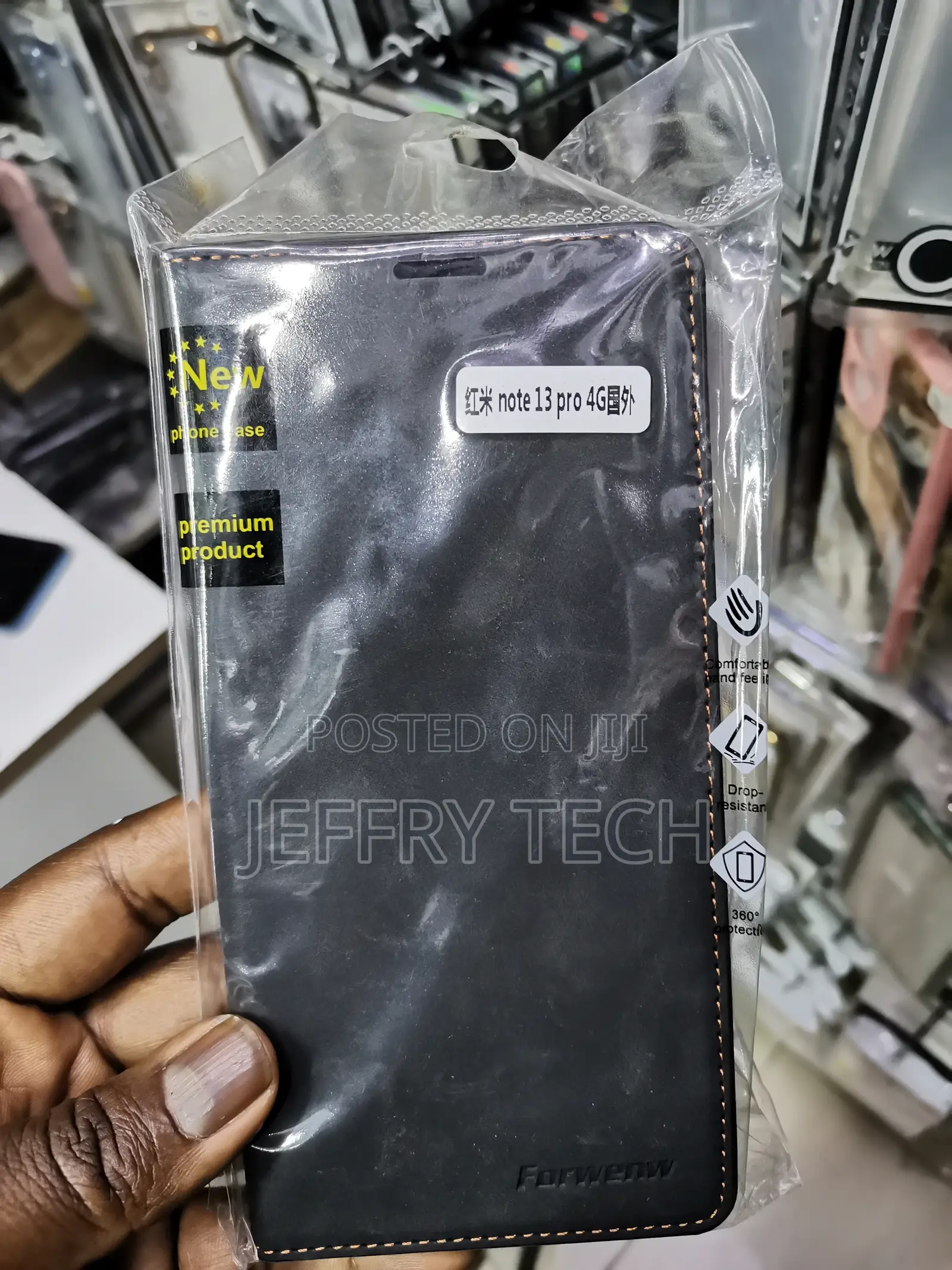 Leather Caseme Case for Xiaomi Redmi Note 13 Pro 4g-Black